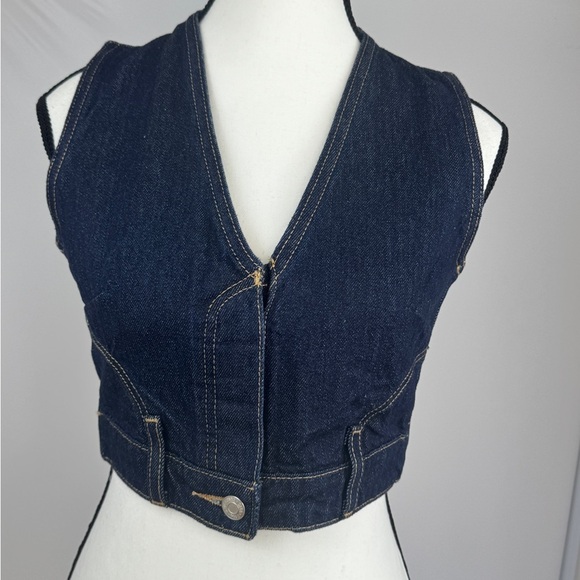 Zara Dark Blue Vest - Picture 8 of 11